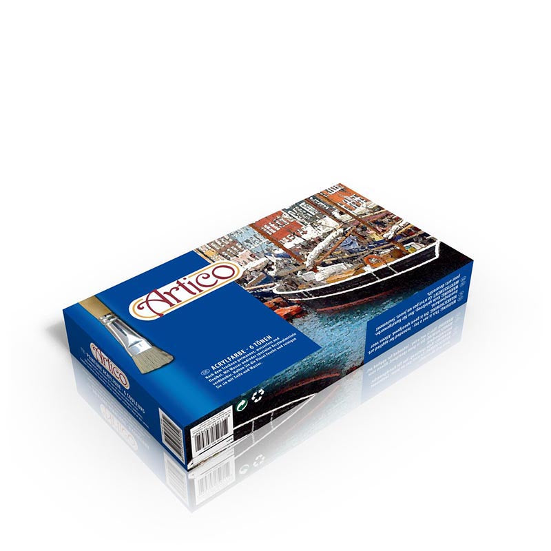 Artico – 75 ml akrilinių dažų rinkinys, 6 spalvos