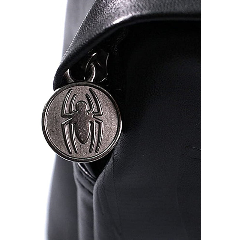 Žmogus voras – Ekologiškos odos mokyklinė kuprinė (juoda)