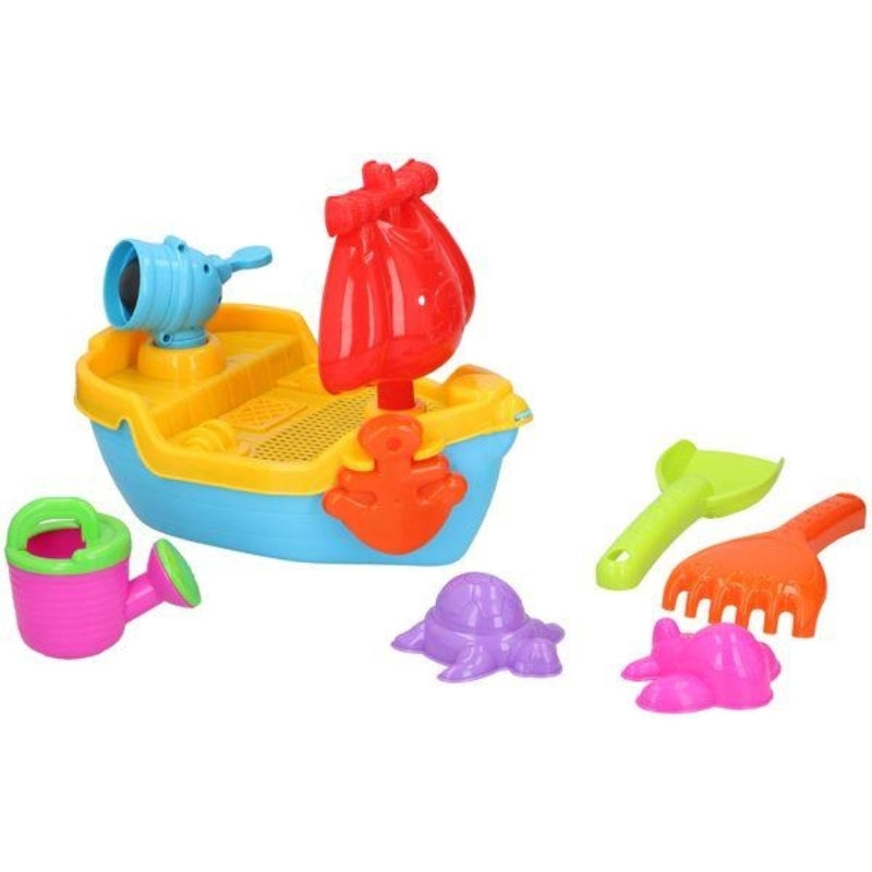 Eddy toys - Smėlio dėžės žaislų rinkinys 10 vnt. Laivas