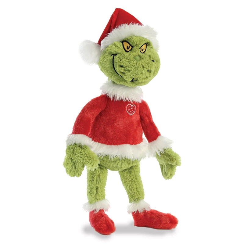 Grinch - Pliušinis Grinčas Kalėdų senelio kostiumu, 43 cm, ekologiškas