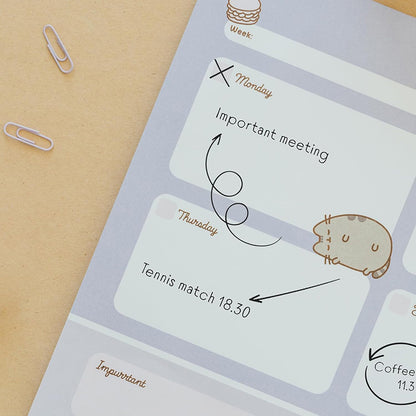 Pusheen - Savaitės planuoklis iš kolekcijos „Moments“, 54 puslapiai, A3