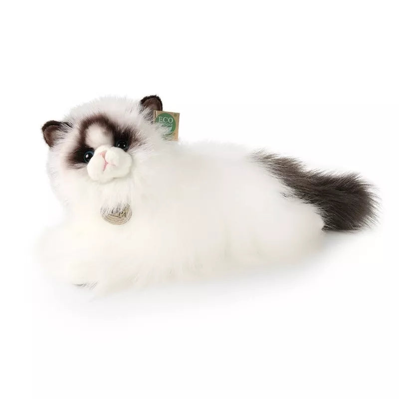 Rappa – Pliušinis realistiškas žaislas, guliųs Ragdoll katė 35 cm Eco-Friendly