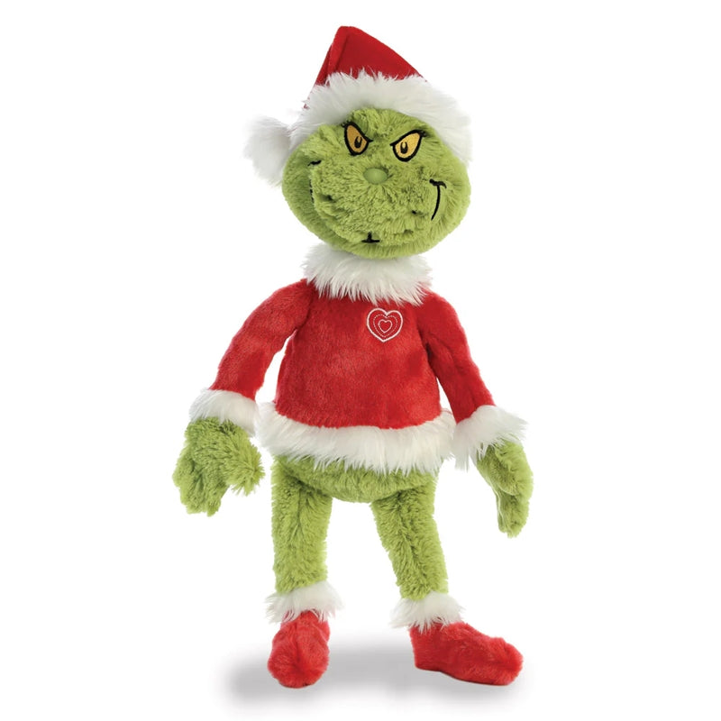 Grinch - Pliušinis Grinčas Kalėdų senelio kostiumu, 43 cm, ekologiškas
