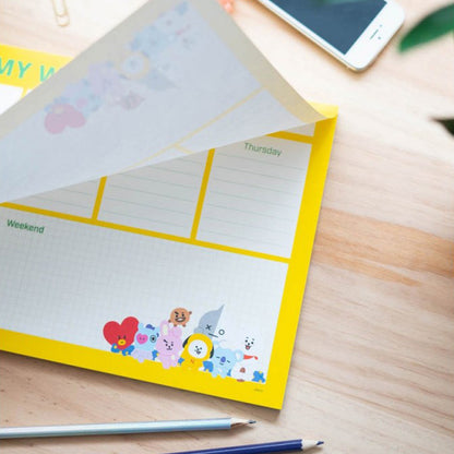 BT21 – Savaitės planuoklis, 54 A4 formato puslapiai