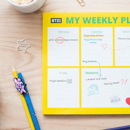 BT21 – Savaitės planuoklis, 54 A4 formato puslapiai