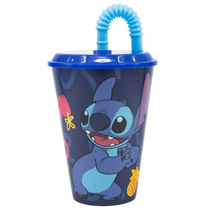 Disney "Stitch" – puodelis su šiaudeliu iš „Palms Collection“, 430 ml