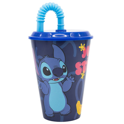 Disney "Stitch" – puodelis su šiaudeliu iš „Palms Collection“, 430 ml