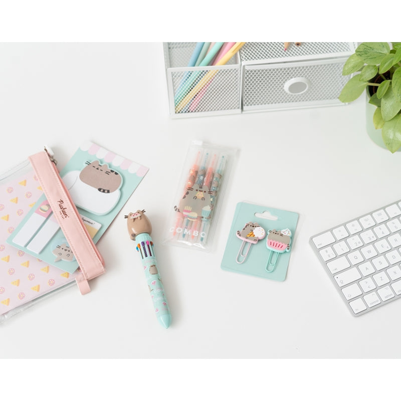 Pusheen – maisto tema parengtas raštinės reikmenų rinkinys