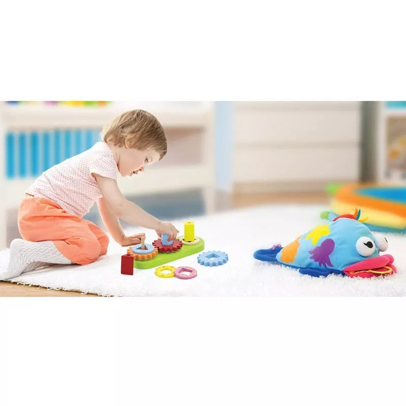 Viga Žaislai - Motorikos dėlionė: geometrinės formos ir krumpliaračiai