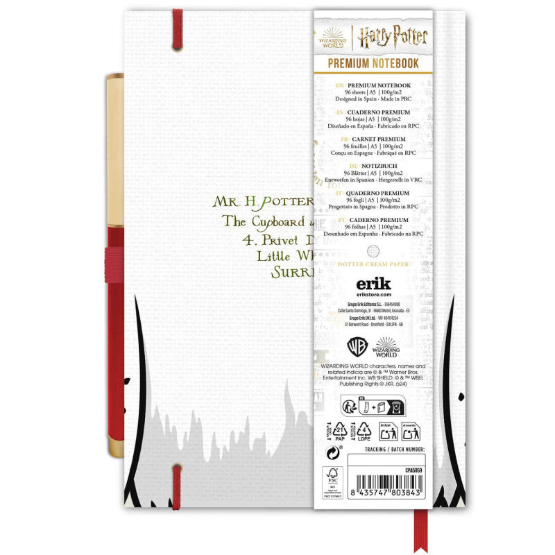 Hario Poterio A5 formato užrašų knygelė su plunksna Hedvig