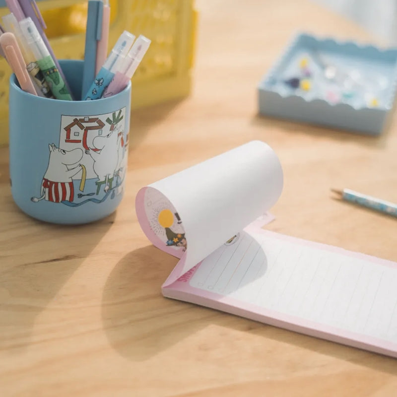 Muminai - Magnetinis užrašų / prekių sąrašas šaldytuvui + pieštukas (10 x 21 cm)