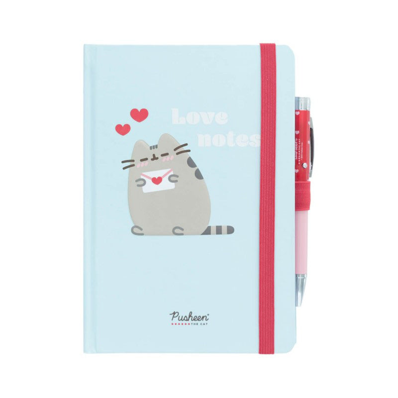 Pusheen – Bloknotas ir tušinukas su prožektoriumi iš "Purrfect Love" kolekcijos