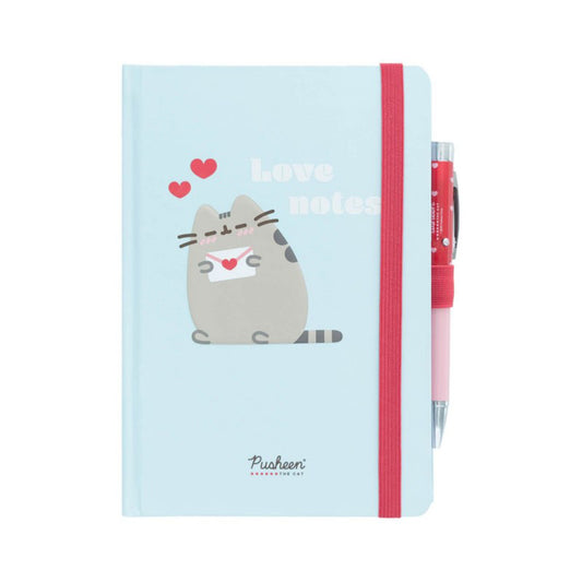Pusheen – Bloknotas ir tušinukas su prožektoriumi iš "Purrfect Love" kolekcijos