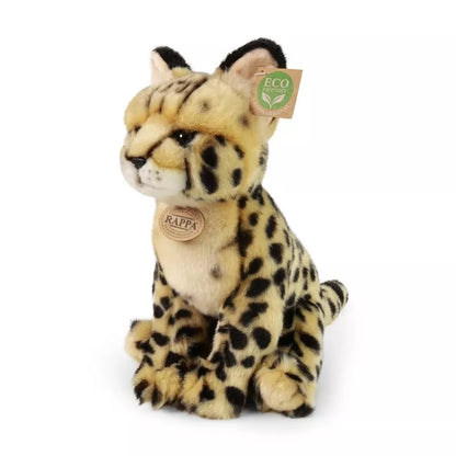 Rappa – tikroviškas pliušinis žaislas Servalas katinas sėdintis 30 cm Eco-Friendly