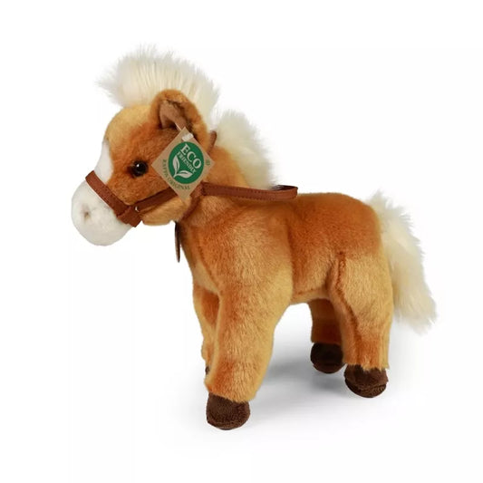 Rappa – Realistiškas rudas pliušinis arklys, 30 cm, ekologiškas.