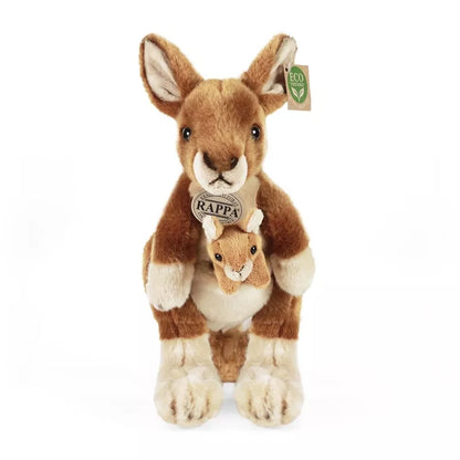 Rappa - Pliušinis tikroviškas žaislas Kengūra su kūdikiu 27 cm „Eco-Friendly“