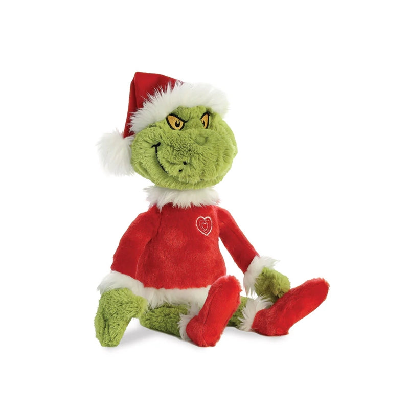 Grinch - Pliušinis Grinčas Kalėdų senelio kostiumu, 43 cm, ekologiškas