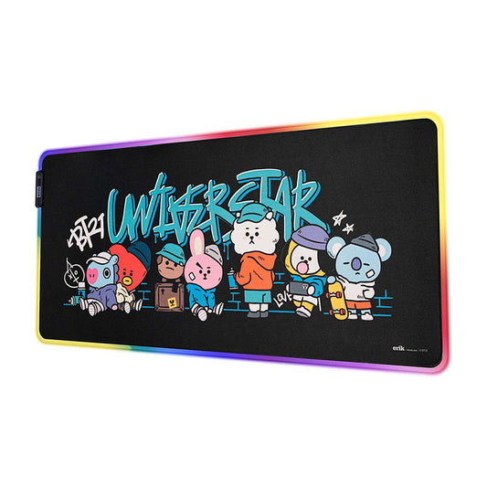 BT21 – XXL žaidimų/stalo kilimėlis su LED apšvietimu (90 x 40 cm)