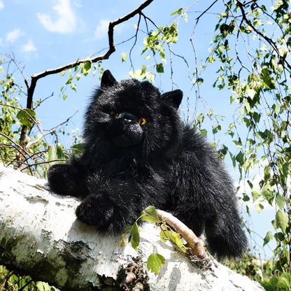 Rappa - Pliušinis tikroviškas žaislas Gulinis juodas katinas 30 cm, ekologiškas