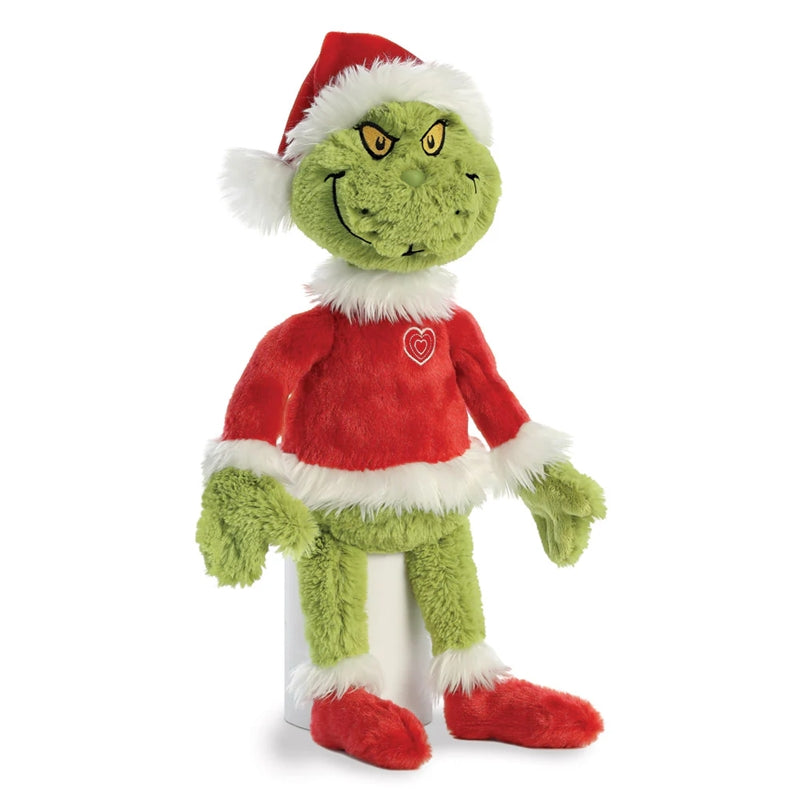 Grinch - Pliušinis Grinčas Kalėdų senelio kostiumu, 43 cm, ekologiškas