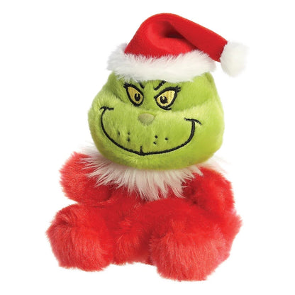 Grinch - Minkštas žaislas / minkštas sėdintis Grinchas Kalėdų Senelio kostiumu 13 cm iš Palm Pals kolekcijos Ekologiškas