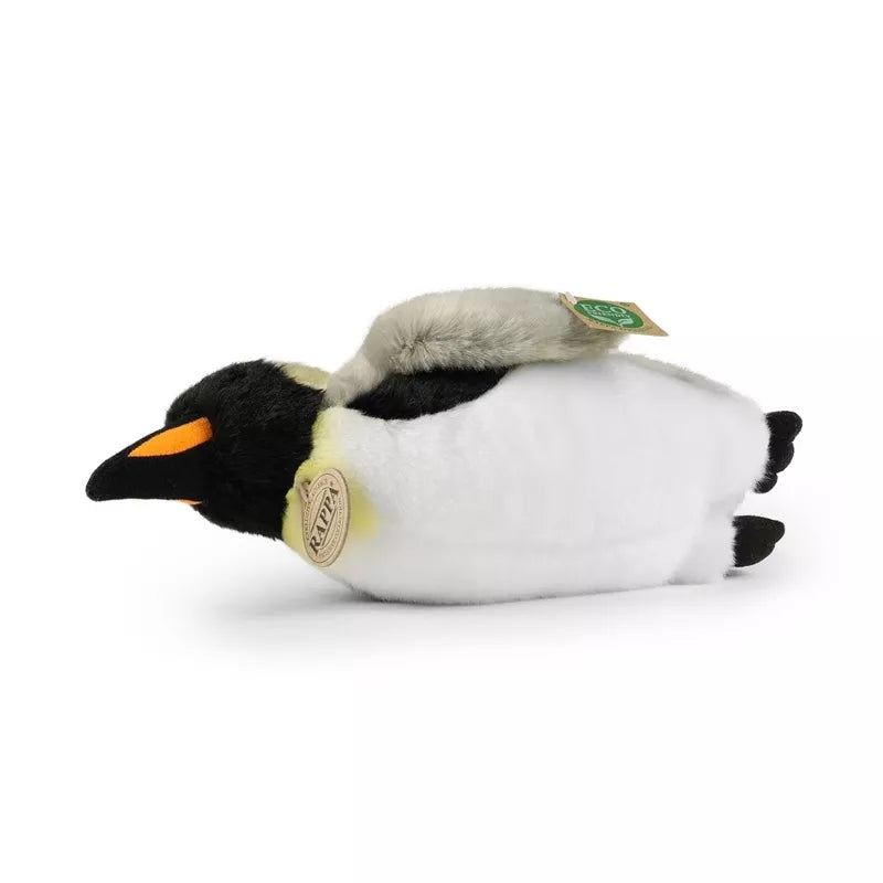Rappa - Pliušinis realistinis gulintis pingvinas 28 cm, ekologiškas.
