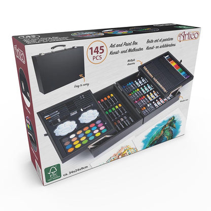 Artico - Dailės reikmenų rinkinys lagamine, 145 dalys