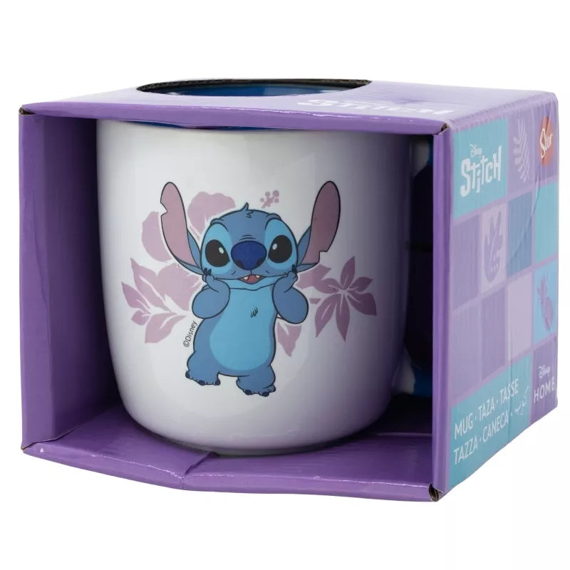 Disney Stitch – Keraminis puodelis dovanų dėžutėje iš „Gėlių“ kolekcijos, 380 ml