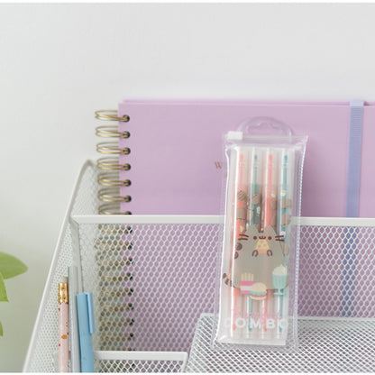 Pusheen – „Foodie“ kolekcija, dvipusiai žymekliai / rašikliai, 4 vnt.