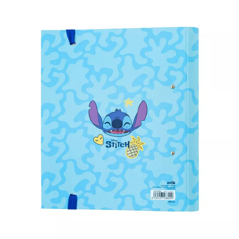 Disney Stitch - A4 formatas (2 žiedų, su gumele) rišiklis iš tropinės kolekcijos