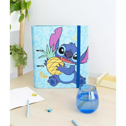Disney Stitch - A4 formatas (2 žiedų, su gumele) rišiklis iš tropinės kolekcijos