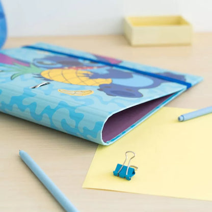 Disney Stitch - A4 formatas (2 žiedų, su gumele) rišiklis iš tropinės kolekcijos
