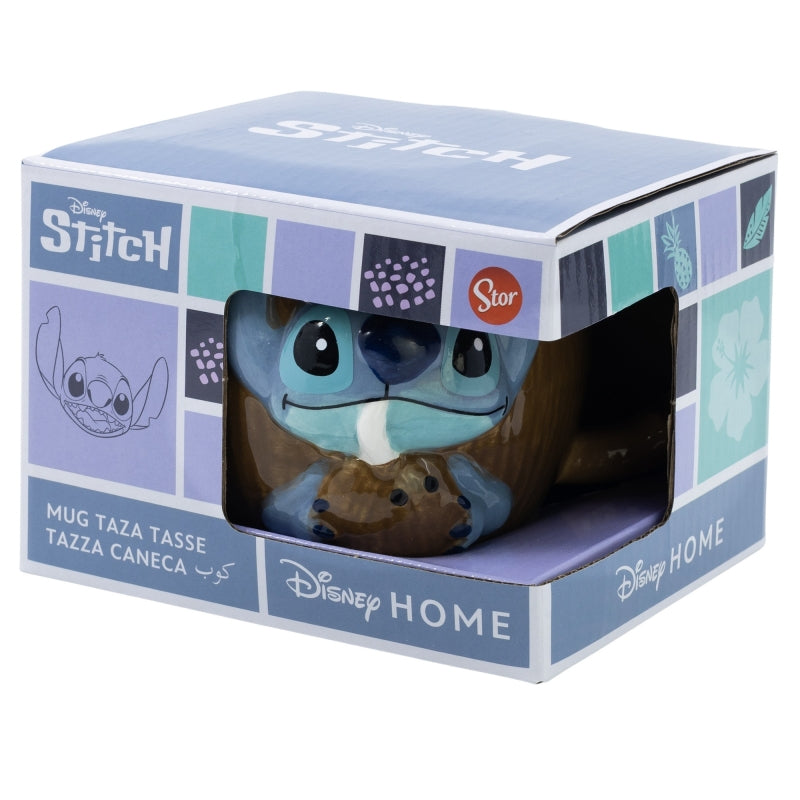 Disney Stitch – 3D keraminis puodelis dovanų dėžutėje iš Coconut kolekcijos, 325 ml