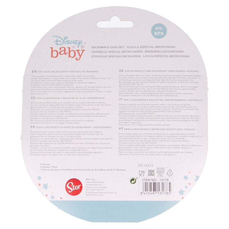 Peliukas Mikis – Mikrobangų krosnelės indų rinkinys (dubenėlis su šaukštu) (Puikus)