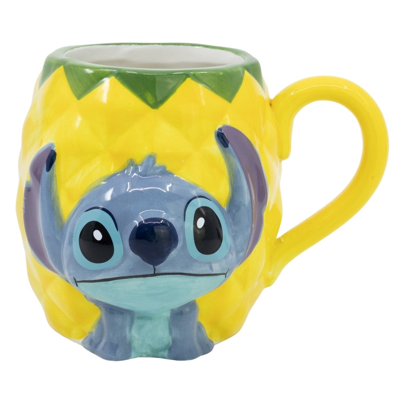 Disney Stitch – 3D keraminis puodelis dovanų dėžutėje iš „Pineapple Collection“, 325 ml