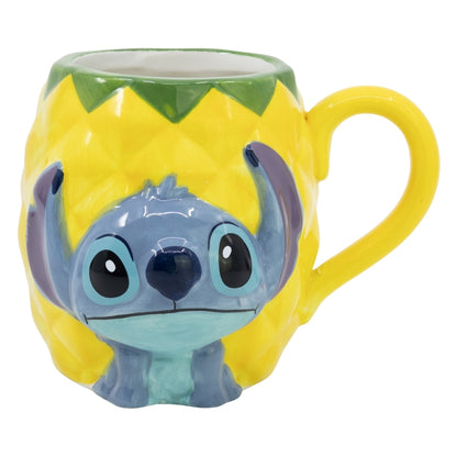 Disney Stitch – 3D keraminis puodelis dovanų dėžutėje iš „Pineapple Collection“, 325 ml
