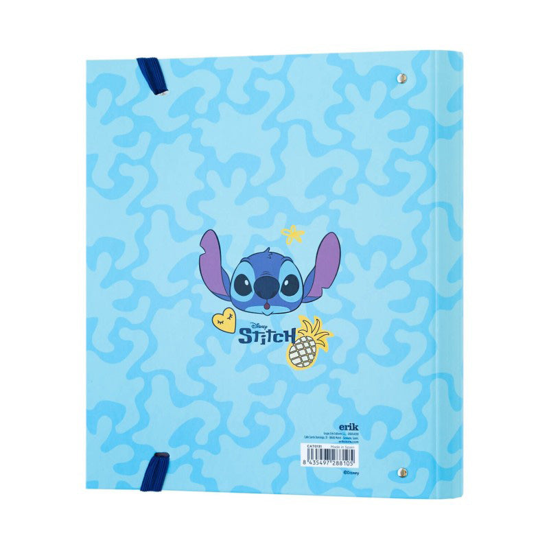 Disney Stitch – A4 segtuvas iš tropinės kolekcijos (4 žiedai, elastinė juosta)