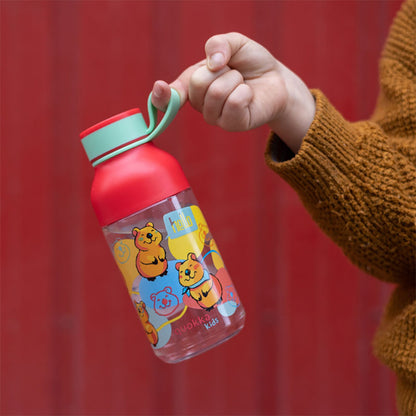 Quokka Ice Kids su dirželiu - Ecozen vandens butelis 430 ml su dirželiu (Happy Quokka)