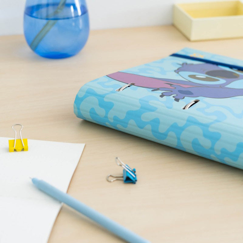 Disney Stitch – A4 segtuvas iš tropinės kolekcijos (4 žiedai, elastinė juosta)