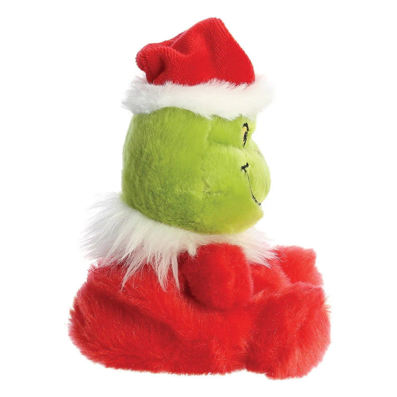 Grinch - Minkštas žaislas / minkštas sėdintis Grinchas Kalėdų Senelio kostiumu 13 cm iš Palm Pals kolekcijos Ekologiškas