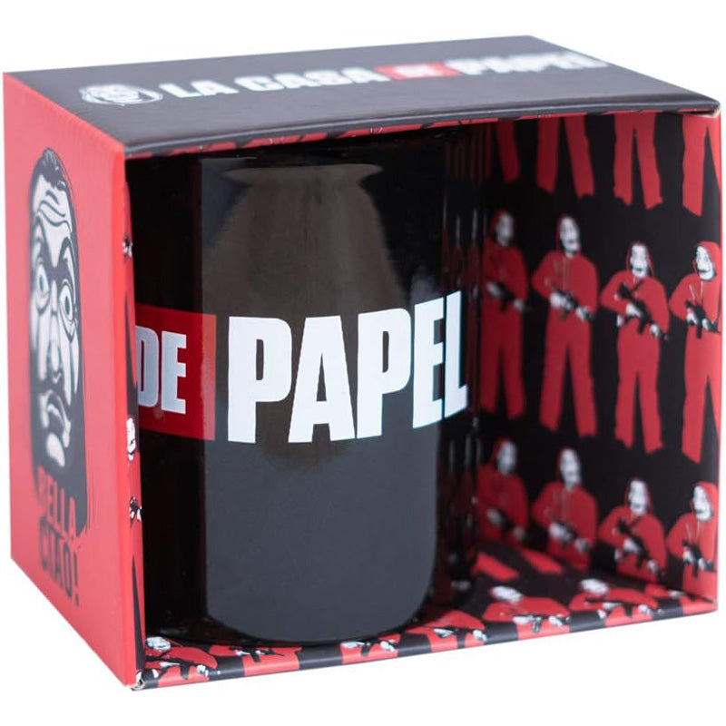 La Casa De Papel – keramikos puodelis dovanų dėžutėje 330 ml (La Casa De Papel logotipas)