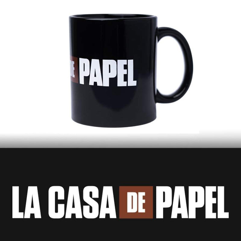 La Casa De Papel – keramikos puodelis dovanų dėžutėje 330 ml (La Casa De Papel logotipas)