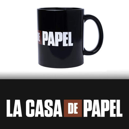 La Casa De Papel – keramikos puodelis dovanų dėžutėje 330 ml (La Casa De Papel logotipas)