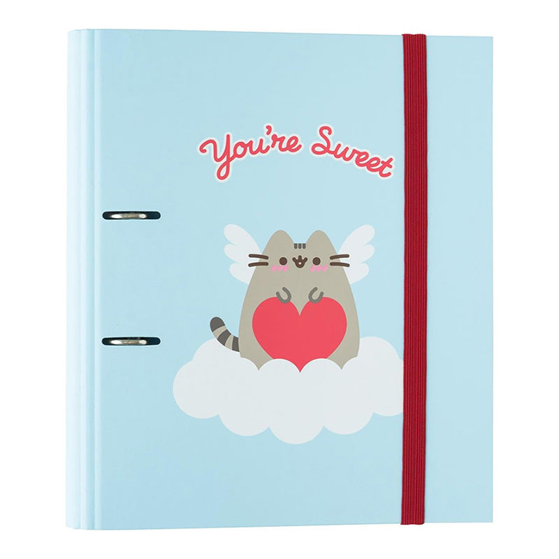 Pusheen – A4 formato segtuvas iš „Purrfect Love“ kolekcijos (2 žiedai, elastinė juosta)