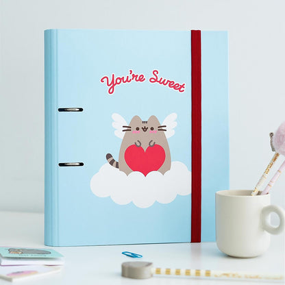 Pusheen – A4 formato segtuvas iš „Purrfect Love“ kolekcijos (2 žiedai, elastinė juosta)
