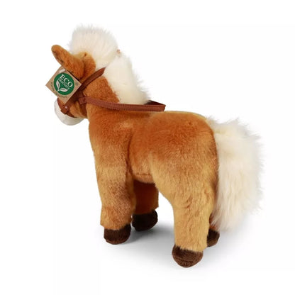 Rappa – Realistiškas rudas pliušinis arklys, 30 cm, ekologiškas.