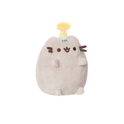 Pusheen - Pliušinis talismanas su gimtadienio kepuraite 12 cm