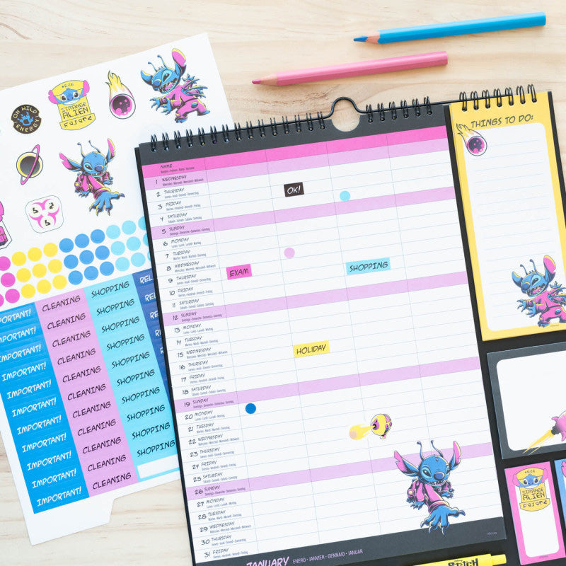 Disney Stitch – 2024/2025 m. sieninis kalendorius/planuoklis