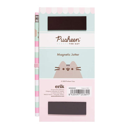 Pusheen – Magnetinis bloknotas / pirkinių sąrašas šaldytuvui + pieštukas (10 x 21 cm)