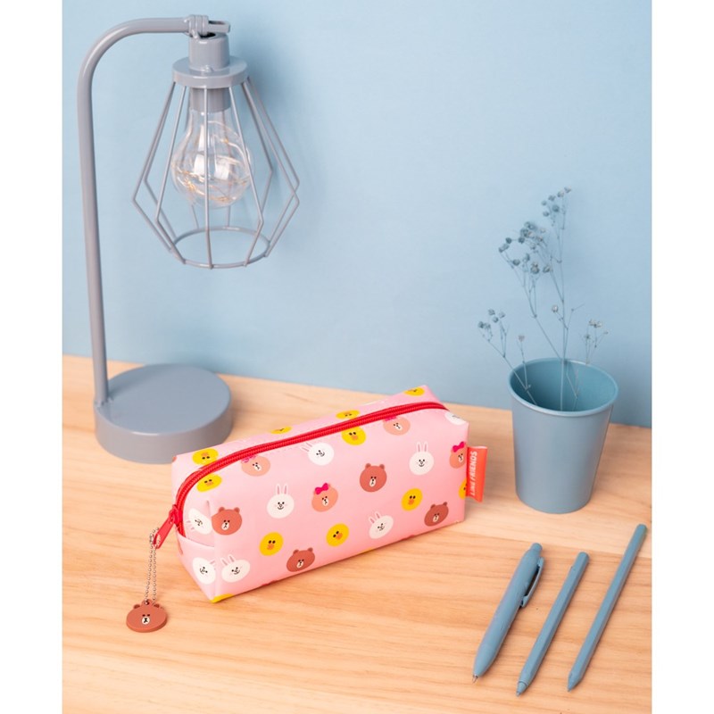 LINE FRIENDS – Pieštukų dėklas / Kosmetinė iš ekologiškos odos